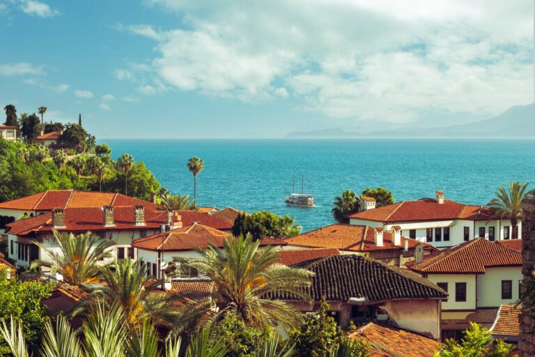 Kaleici, center of Antalya,Turkey. View of the roofs of old city Antalya.